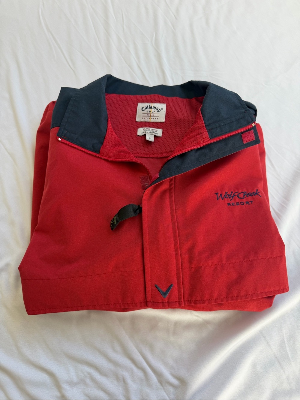 Callaway Red Jacket with Navy Trim - Wolf Creek Resort Embroidery